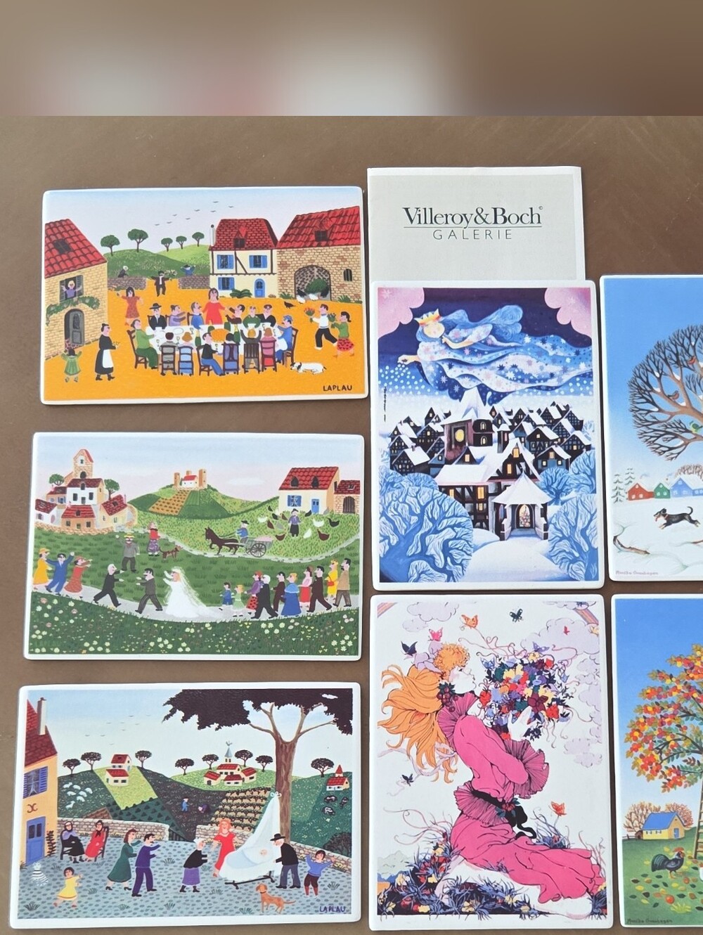Villeroy & Boch Tile VilboCard Galerie Laplau Artist Postcards Set of 7 Germany